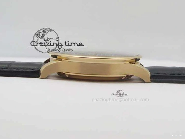 MIROTIME 0325 Classic Portuguese IW371482 ZF 1:1 Best Edition RG Gray Dial Gold Markers On Black Leather Strap A 7265